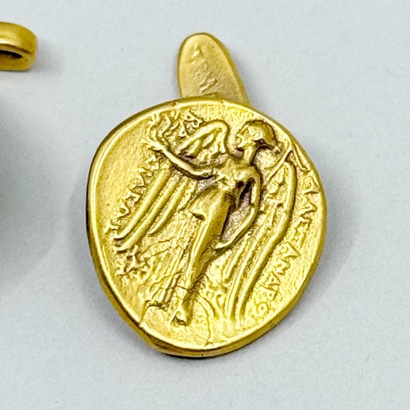 MMA Metropolitan Museum of Art Greek Coin gold tone cufflinks - GM72 - Picture 4 of 6
